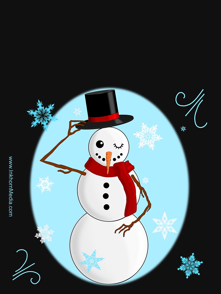 Snowman winking by Inkhornmedia