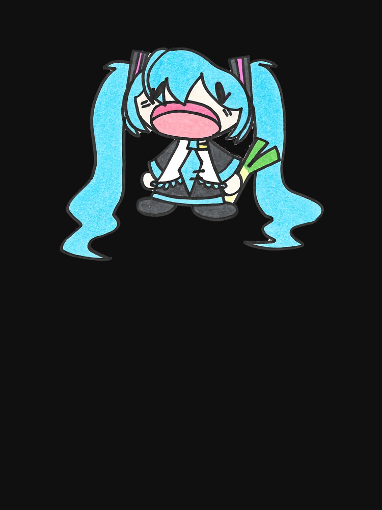Funny Chibi Expression Of Hatsune Miku Sitting by thedgareky Unisex