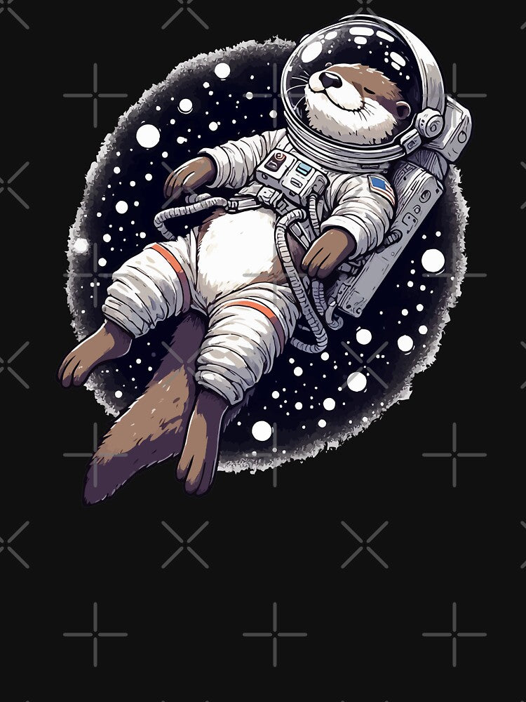 Otter Astronaut Drifting in Space by TomFrontierArt