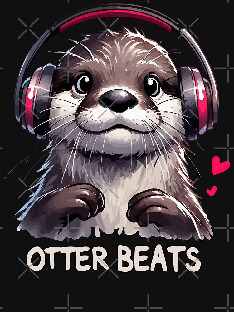Cute Otter Beats Love by TomFrontierArt