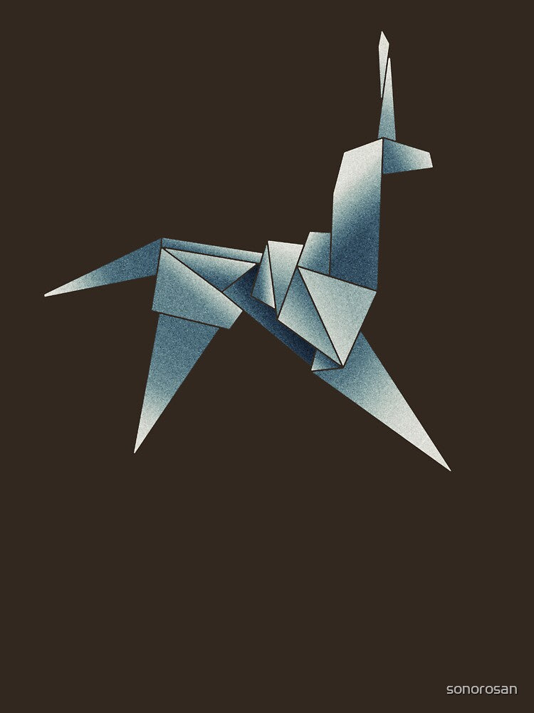 Origami unicorn by sonorosan Unisex