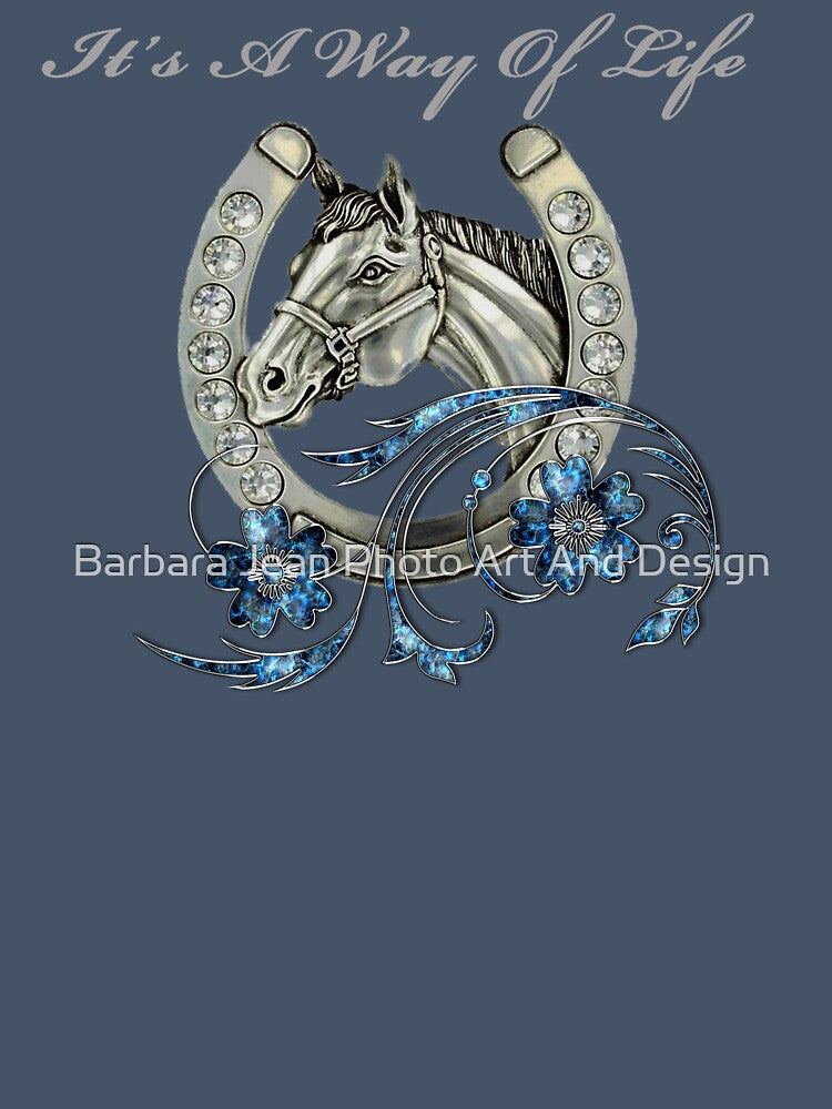 COUNTRY STYLE, HORSESHOE DESIGN THAT LOOKS GREAT ON STICKERS AND MAGNETS AS WELL by Barbara Jean Photo Art And Design