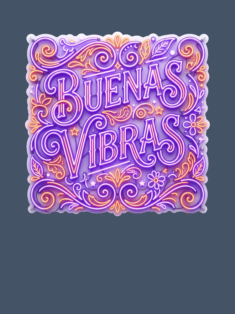 Good Vibes Neon Sign – Violet Fillet by Esencia Argentina