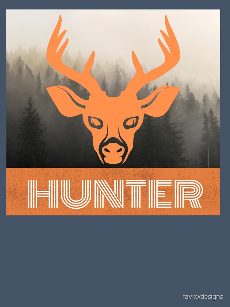 Deer Hunter Retro Buck Hunting Orange by ravixxdesigns
