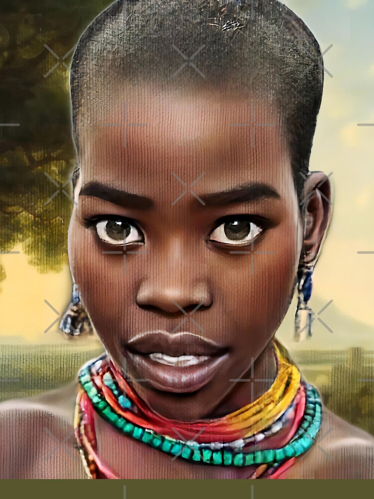 Customized Portrait Painting of African Girl by ReFLEKshnInc