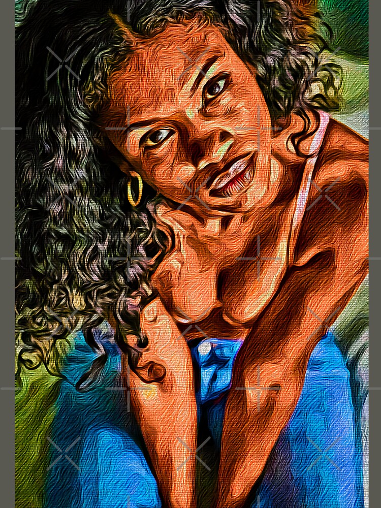 Customized Portrait Painting of African American Girl by ReFLEKshnInc