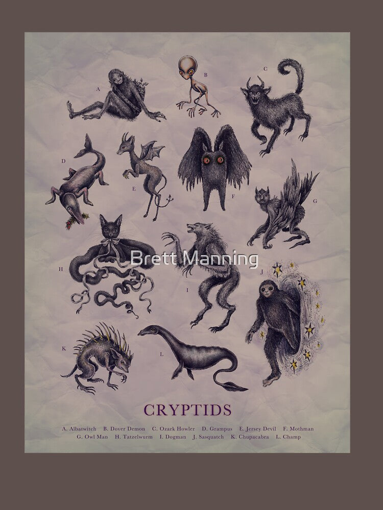 Types of Cryptids by Brett Manning Unisex