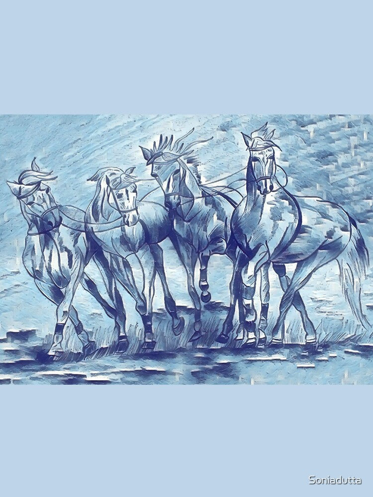 Abstract running horses in graphic designing by Sonia dutta_art