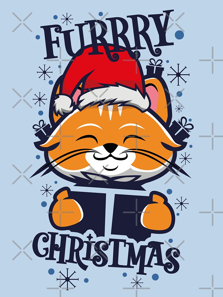 Furry Christmas Cute Santa Cat by Plant On Demand