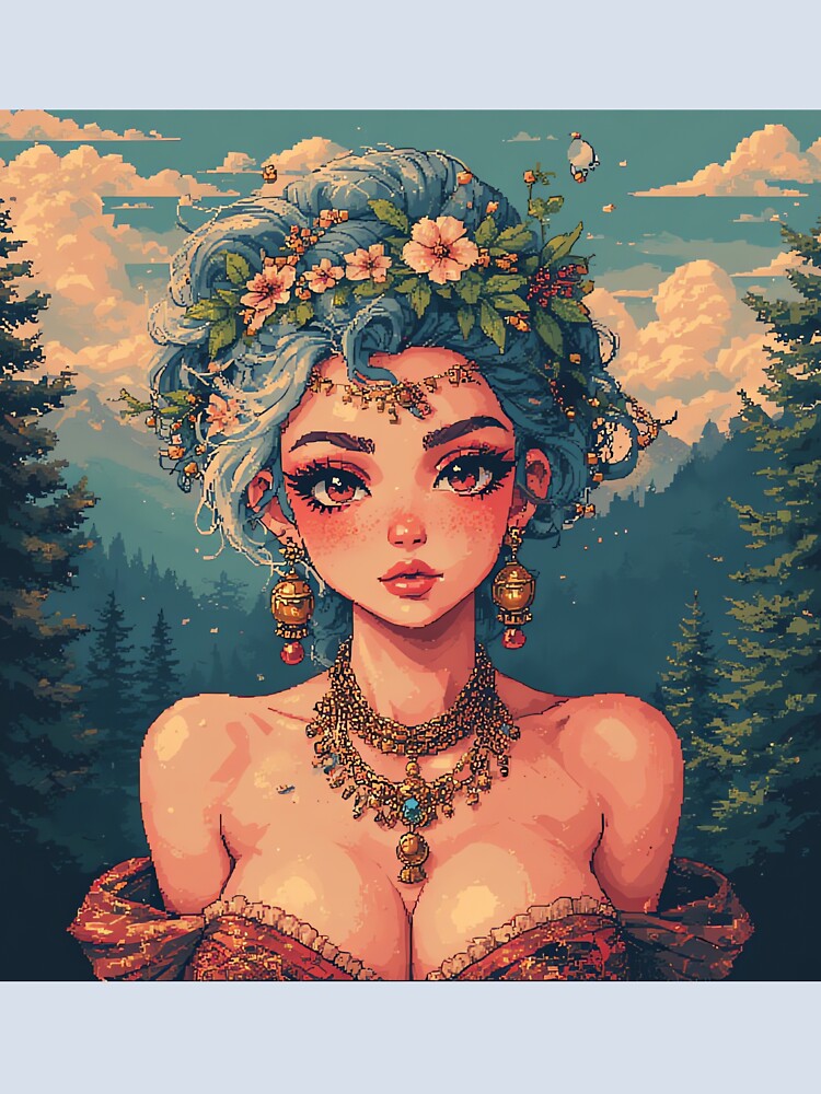 retro pixel Beautiful and Gorgeous girl by pexoboy Unisex
