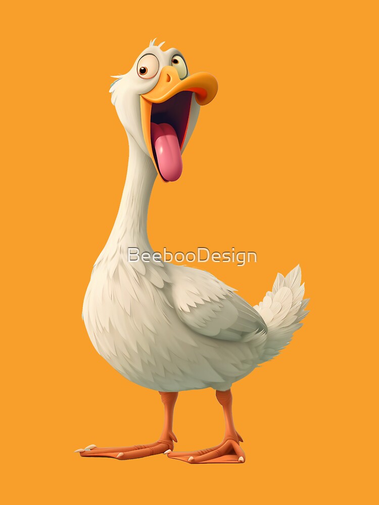 Duck white funny by BeebooDesign