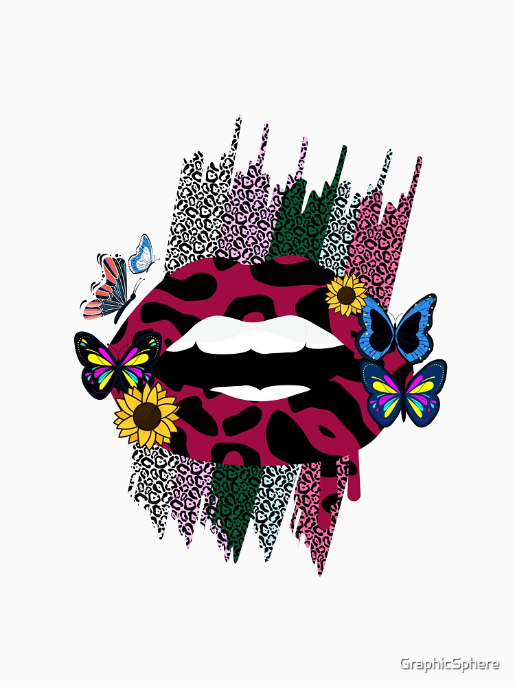 Butterflies & Sunflower Lips by GraphicSphere