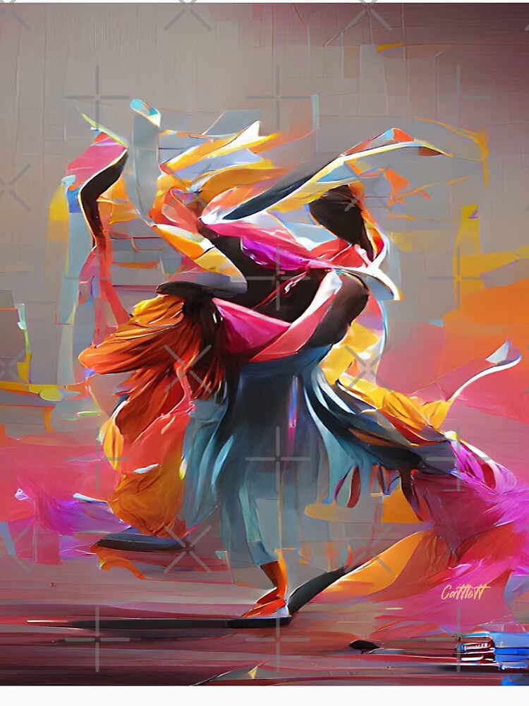 Dancers - Modern Abstract Art - Dance by CattlettArt Unisex