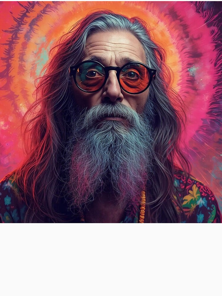 Elderly White Hippie by PixelCraftStudio Unisex
