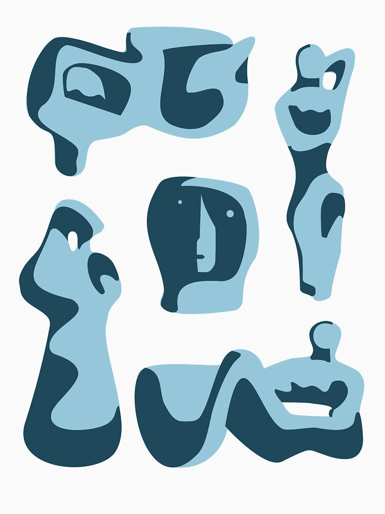 Henry Moore Figurative Sculpture Sketches by Vic-Lucas Unisex