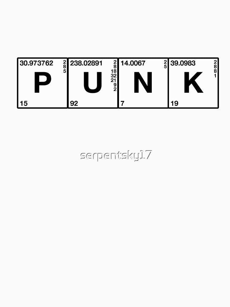 Punk - Table of Elements by SerpentSkyArts Unisex