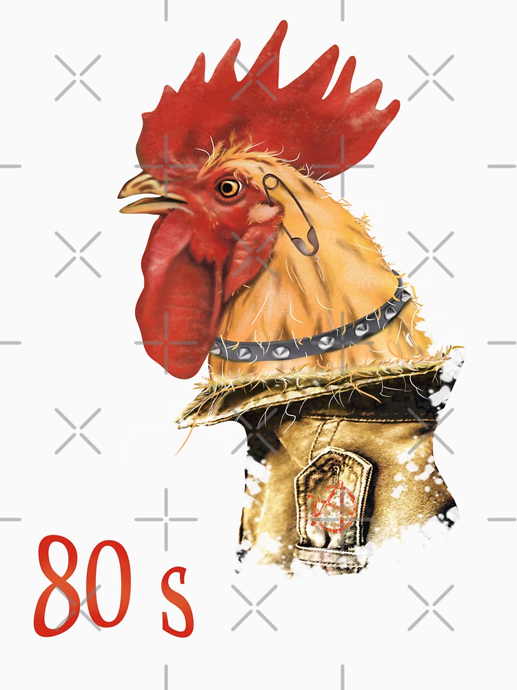 Funny rooster punk rocker - punk by gardentree Unisex