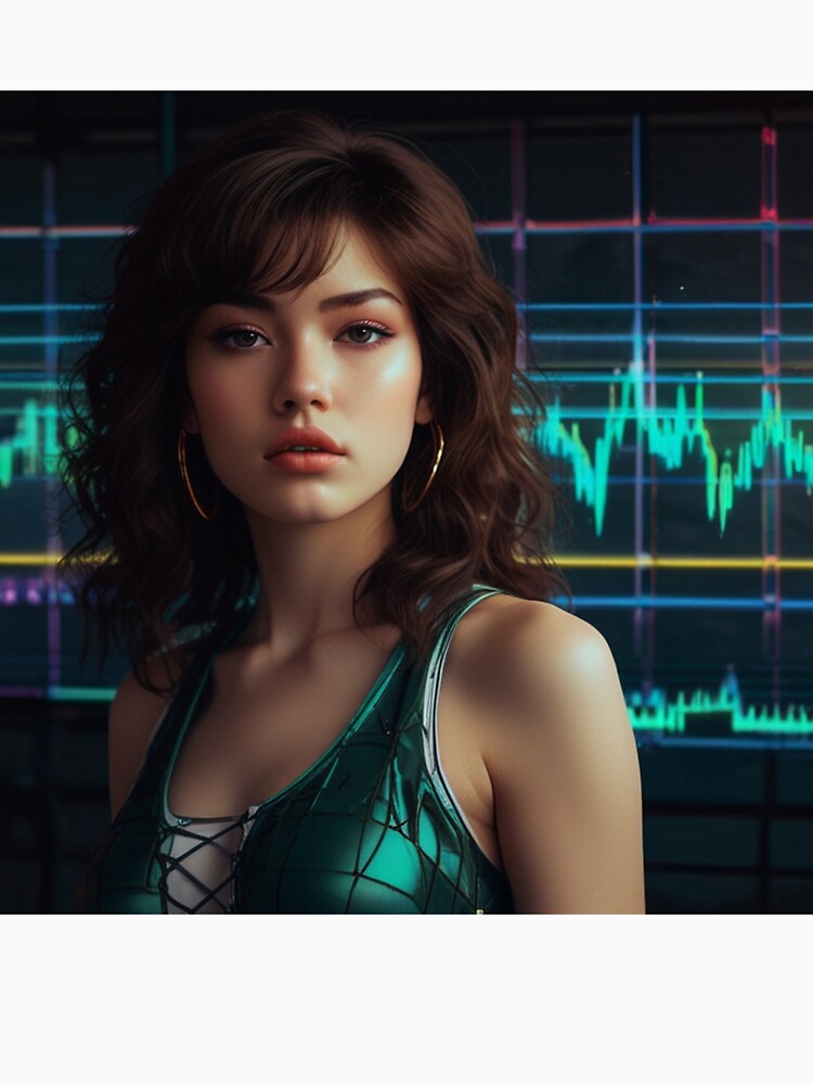 Electric Retrowave Anime Girl 80S Neon | Dark Aesthetic by Joy-boy-op Unisex