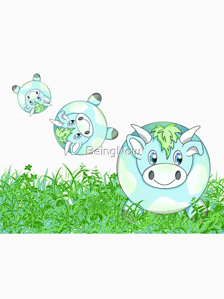 kawaii cow in grass by BeingNow Unisex