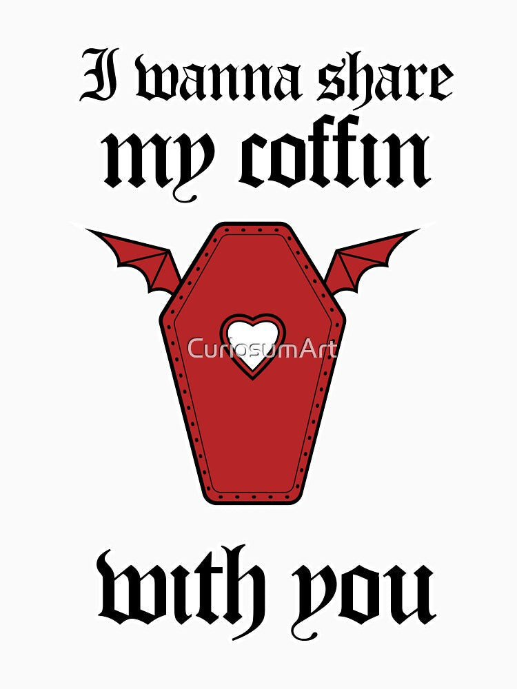 Share my coffin batwings red - gothic valentine's day by CuriosumArt Unisex