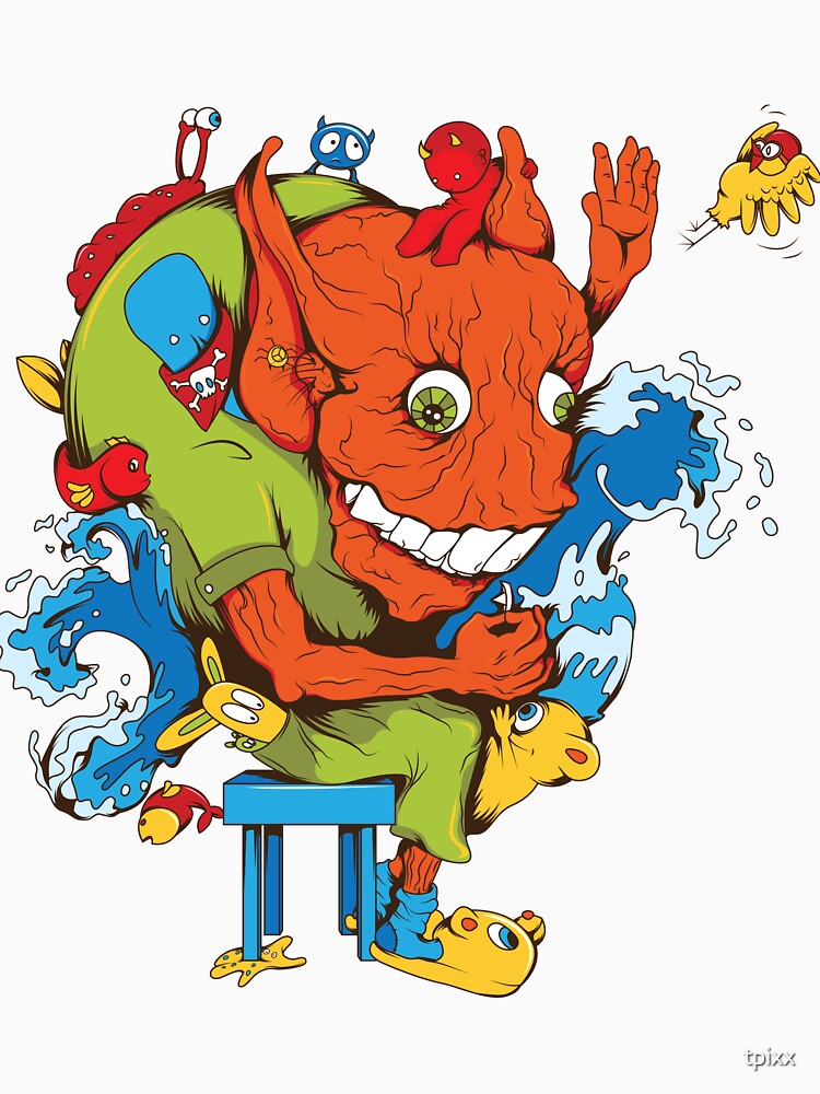 Funny Colorful Cartoon by tpixx Unisex
