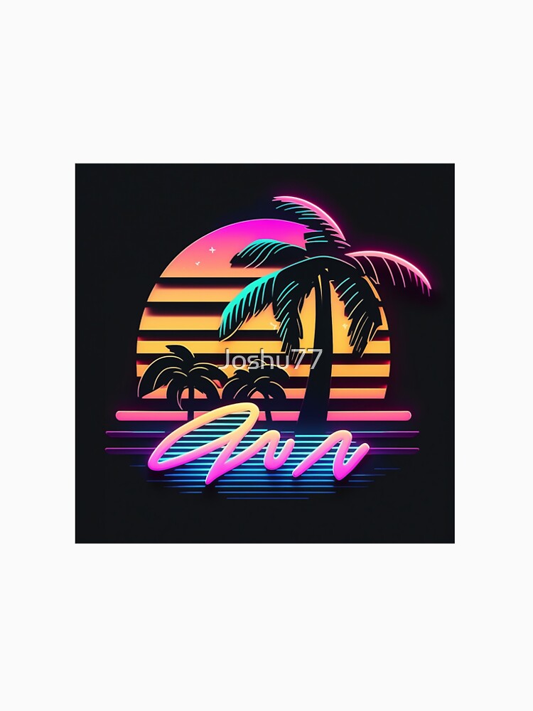 Neon Paradise: A Summer of Palm Trees and Vibrant Hues by Joshu77 Unisex