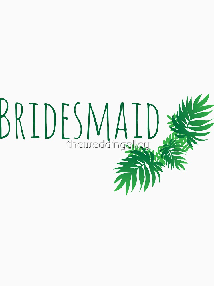 Palmy Bridesmaid by theweddingalley