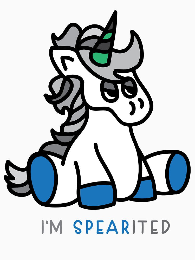I am SPEARITED Alternative Goth Sad Unicorn by teashorts Unisex