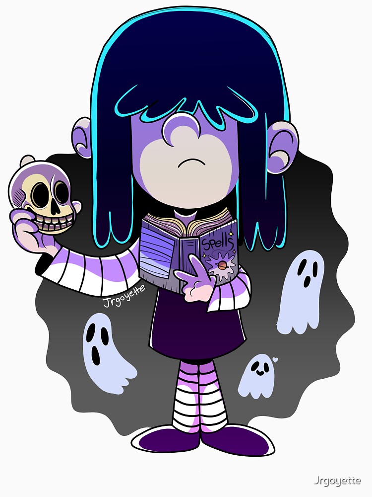 The Loud House Lucy Loud with Spell book and Skull by Jrgoyette Unisex