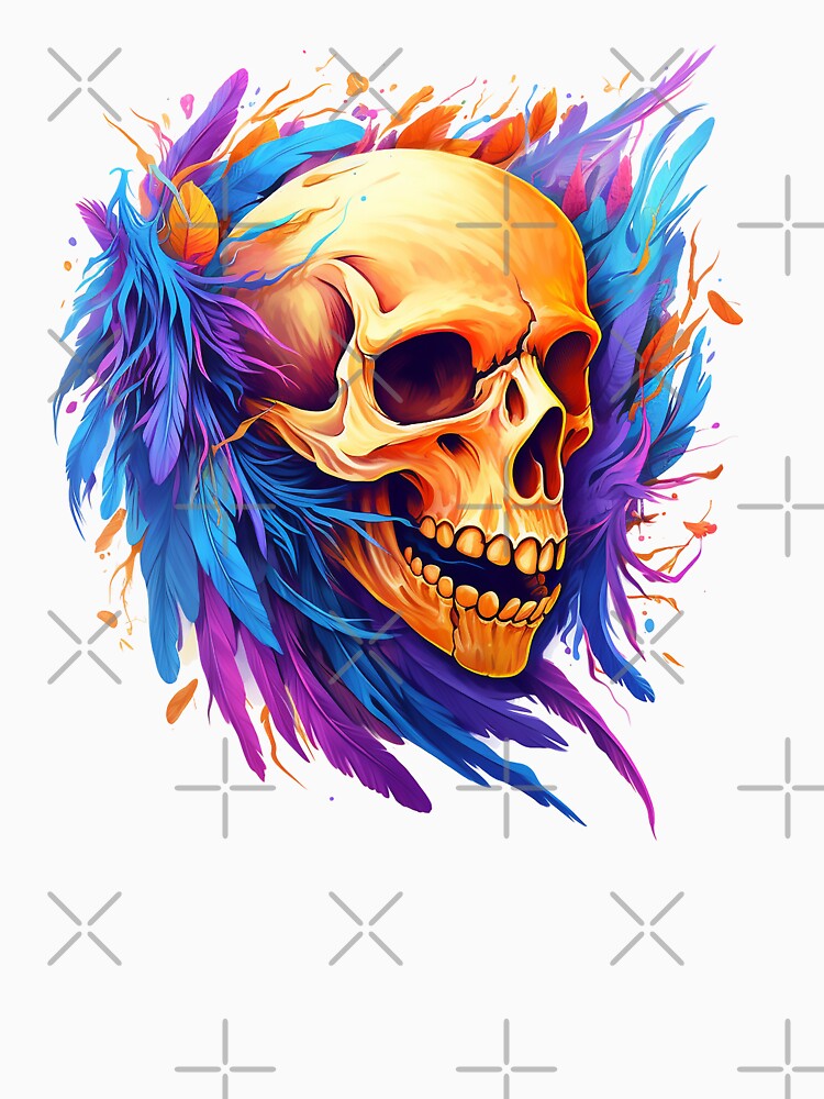 Skull in Feathers by CoutureCrypt