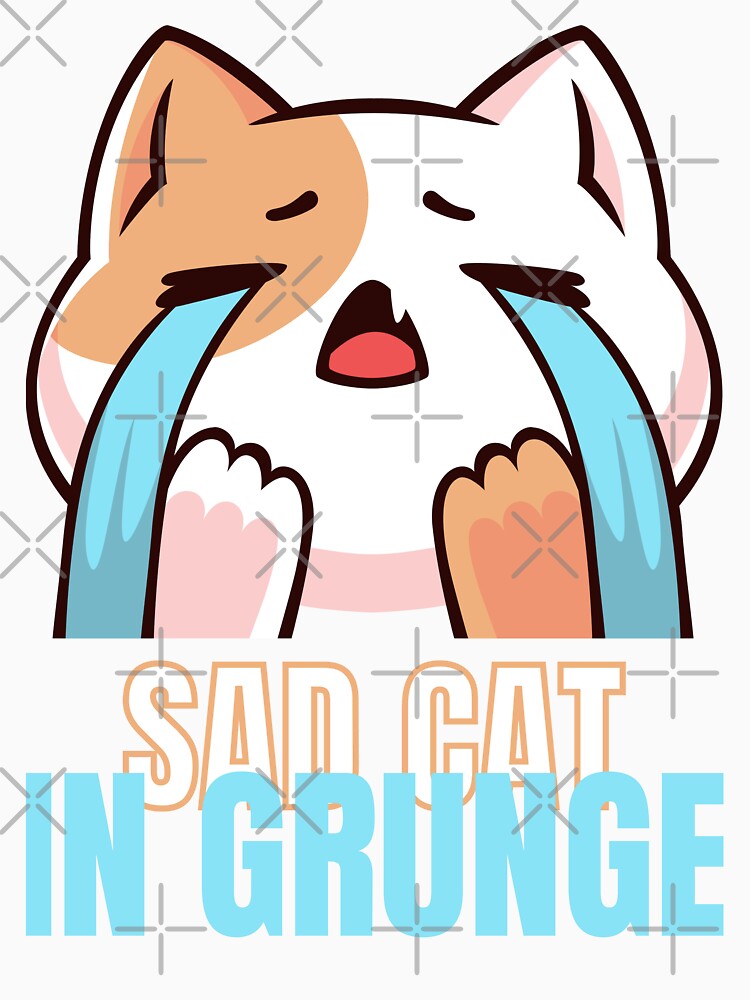 Sad Cat in Grunge by GeminiDaydreamer Unisex