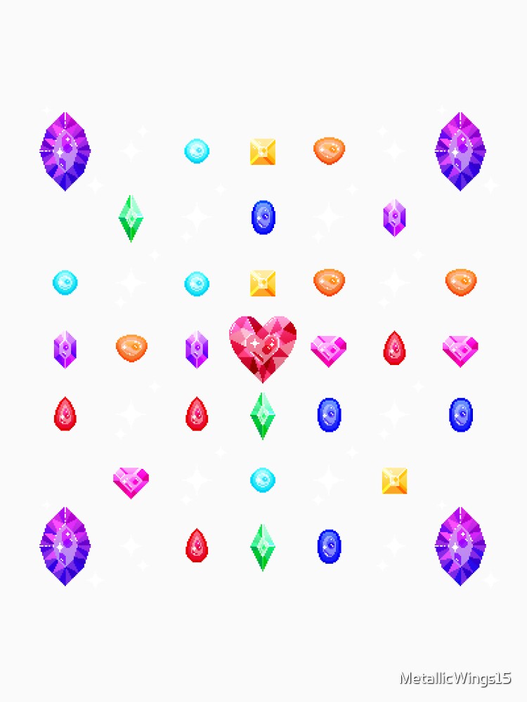 Pixel Gem Pattern by MetallicWings15 Unisex