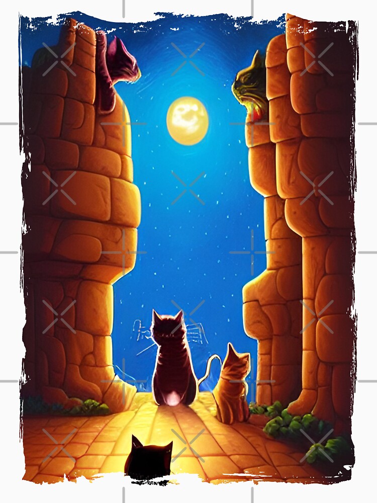 Sad Cat in Grunge 5 by GeminiDaydreamer Unisex
