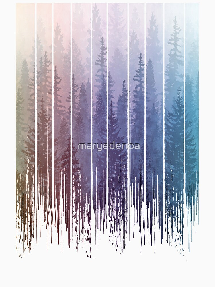 Grunge Dripping Rainbow Misty Forest by maryedenoa Unisex