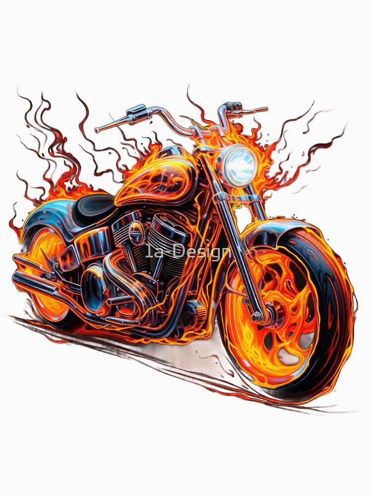 Minimalistic Motorcycle in Flames by Nextstep Design