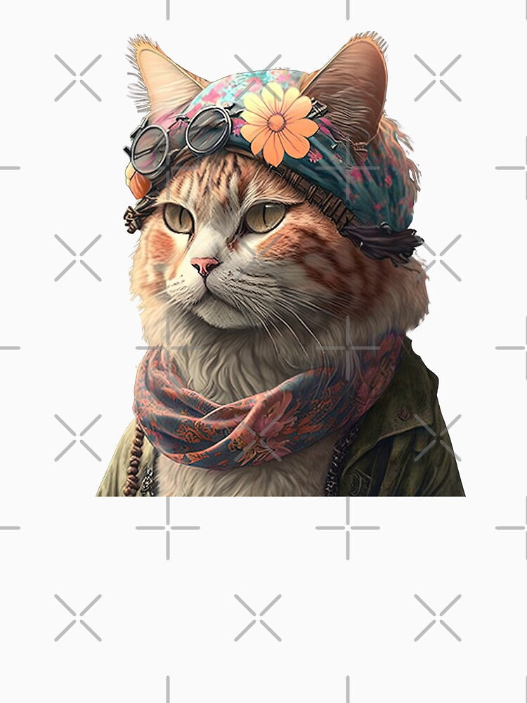 Hippie kitten by AnimalArtPhotos Unisex