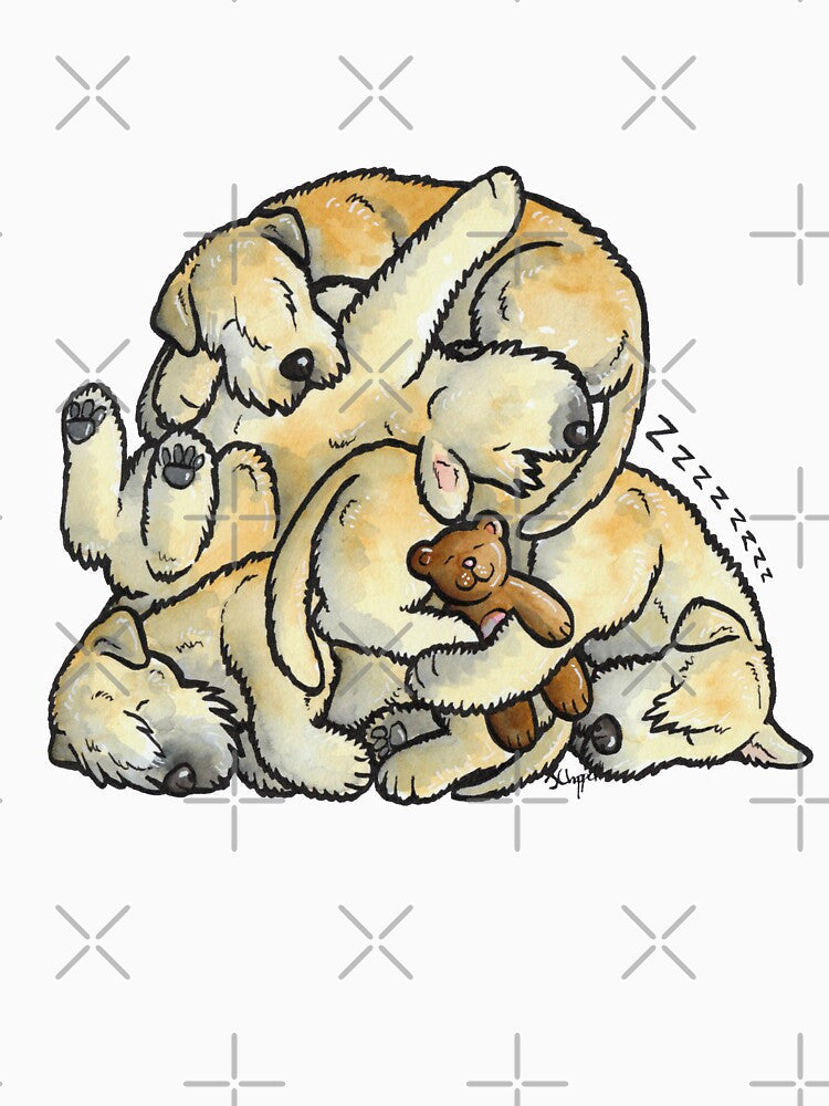 Soft Coated Wheaten Terrier - sleeping pile by animalartbyjess Unisex