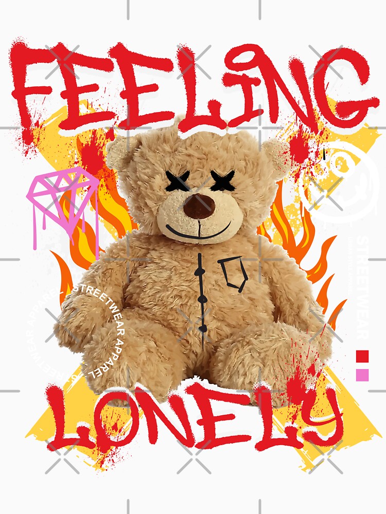 Feeling Lonely Teddy Bear Graphic Print by himx05 Unisex
