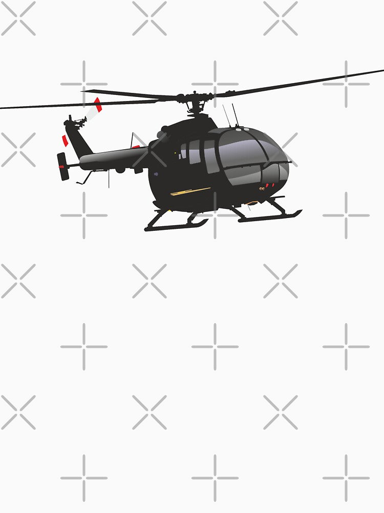 Black German Helicopter Bo105 by NorseTech Unisex