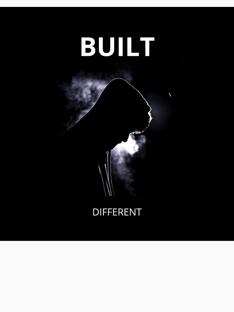 BUILT DIFFERENT Dark Streetwear Design by Wild Horizon Studio Unisex