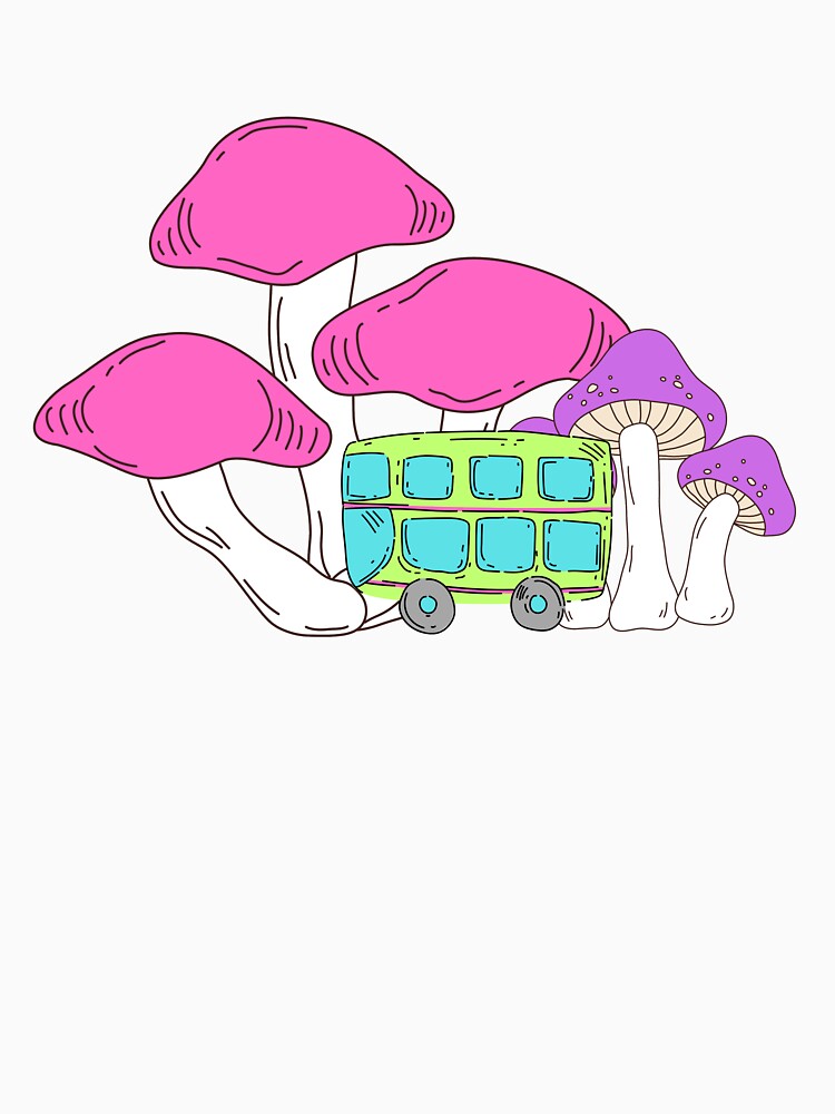 Hippie bus in the land of Psychedelic Mushroom by CypisDesign Unisex