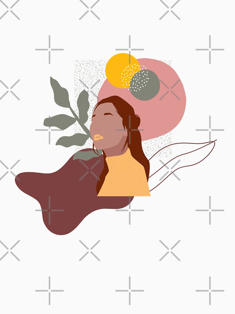 Boho Girl Nature yellow by BeeMeCreative Unisex