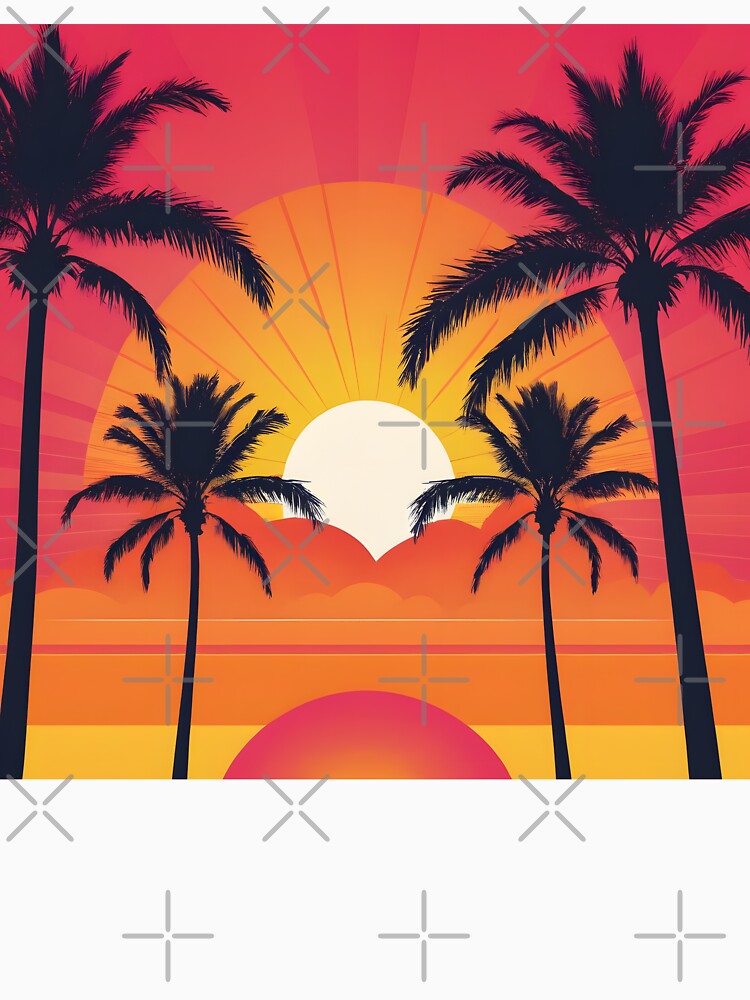 Retro Sunset Palm Trees 80s Vintage Aesthetic - 6 by RELAX STATION