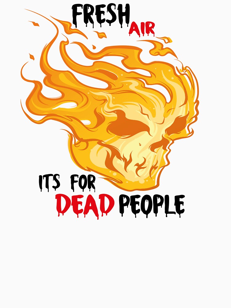 fresh air is for dead people sticker by limanol
