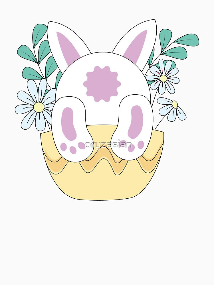 Bunny rabbit in a pot, Easter Design by oryzasian