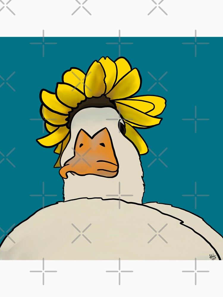 Duck with flower hat by Mabel May
