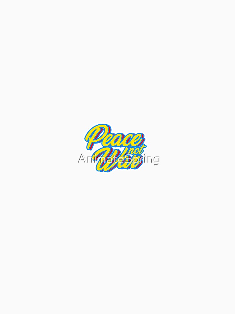 PEACE NOT WAR COTTON T SHIRT by AnimateSpring Unisex