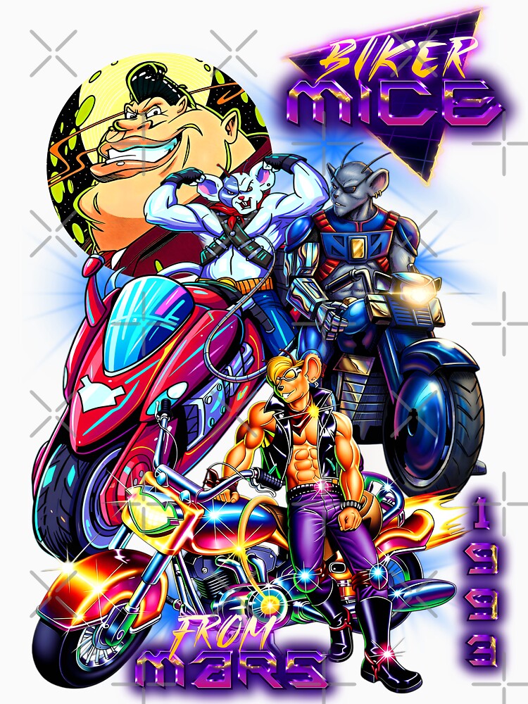 Biker Mice from Mars - Neon Retro Design by TheDarkVestiary Unisex