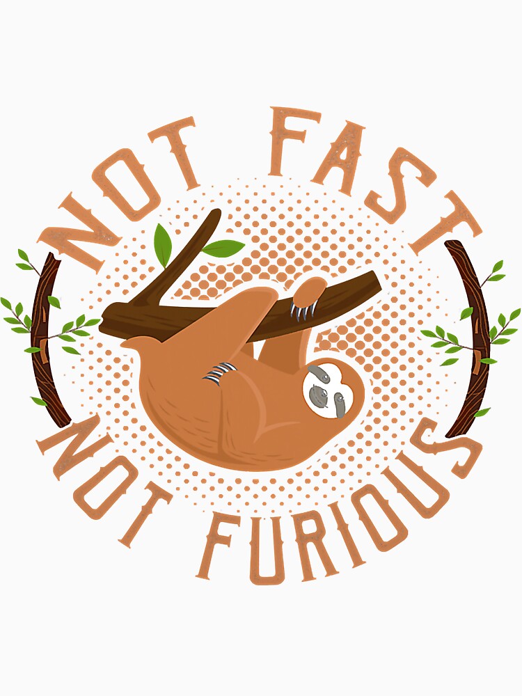Not Fast Not Furious Funny Sloth Lover by NeverLoseSF Unisex