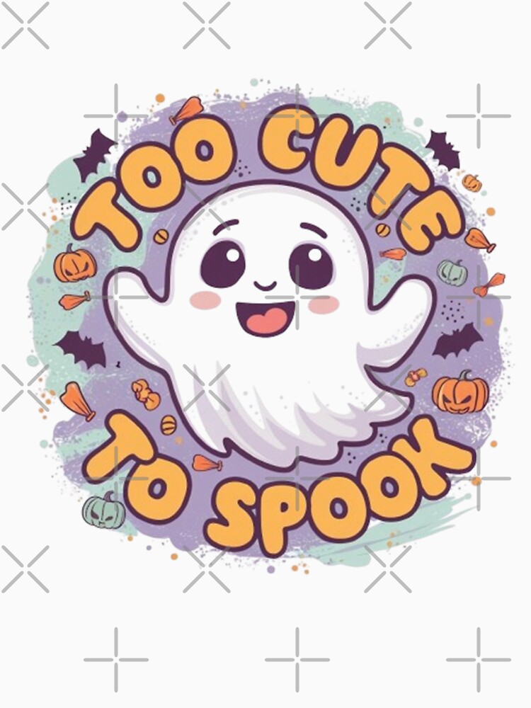 Too Cute To Spook SVG, Retro Ghost Png, Girl Halloween Shirt by cookigraphic